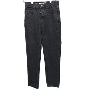 New Look Boy's Regular Fit Size 30x27 Button Fly Tapered Black Denim Jeans